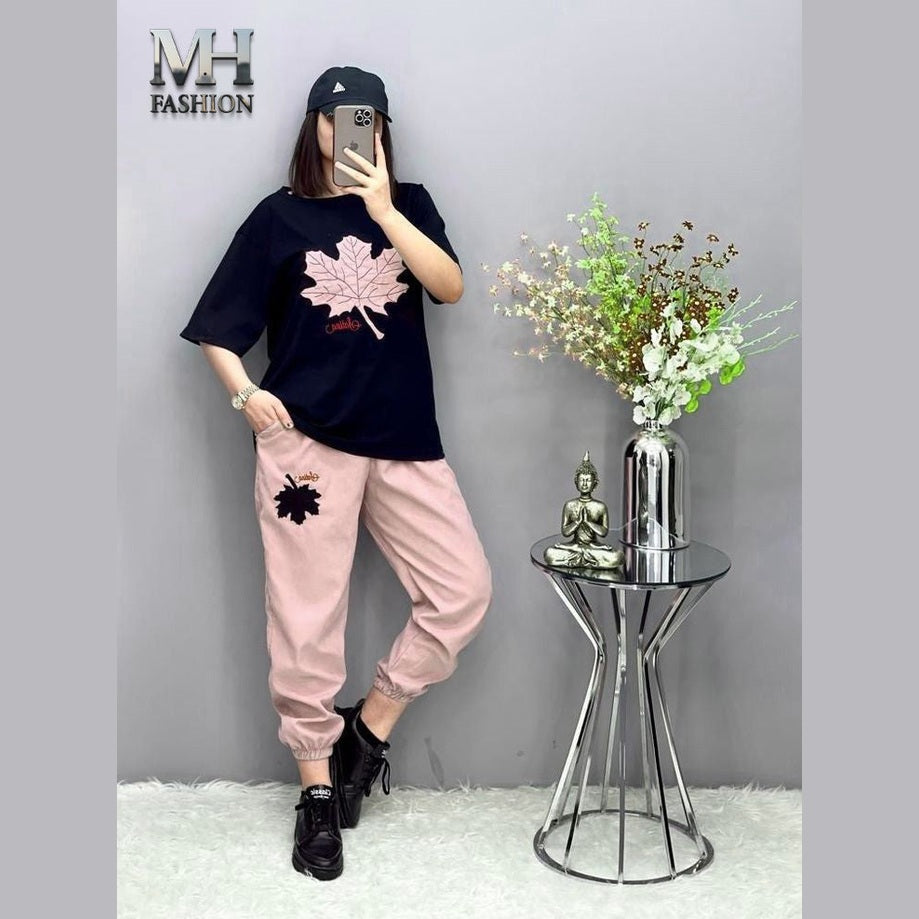 BLACK LEF DESIGN TRACK SUIT FABRIC COTTON JARSY