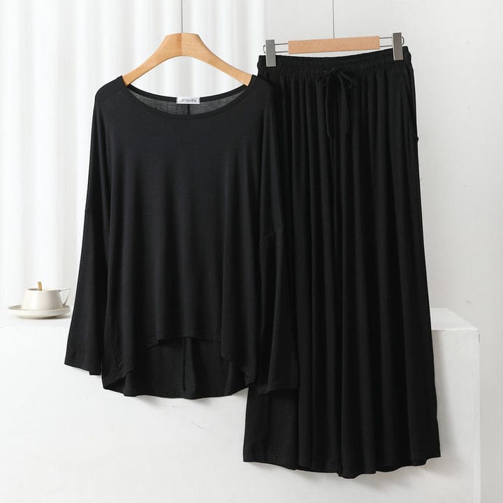 Plain Deep Black 3 quarter sleeves