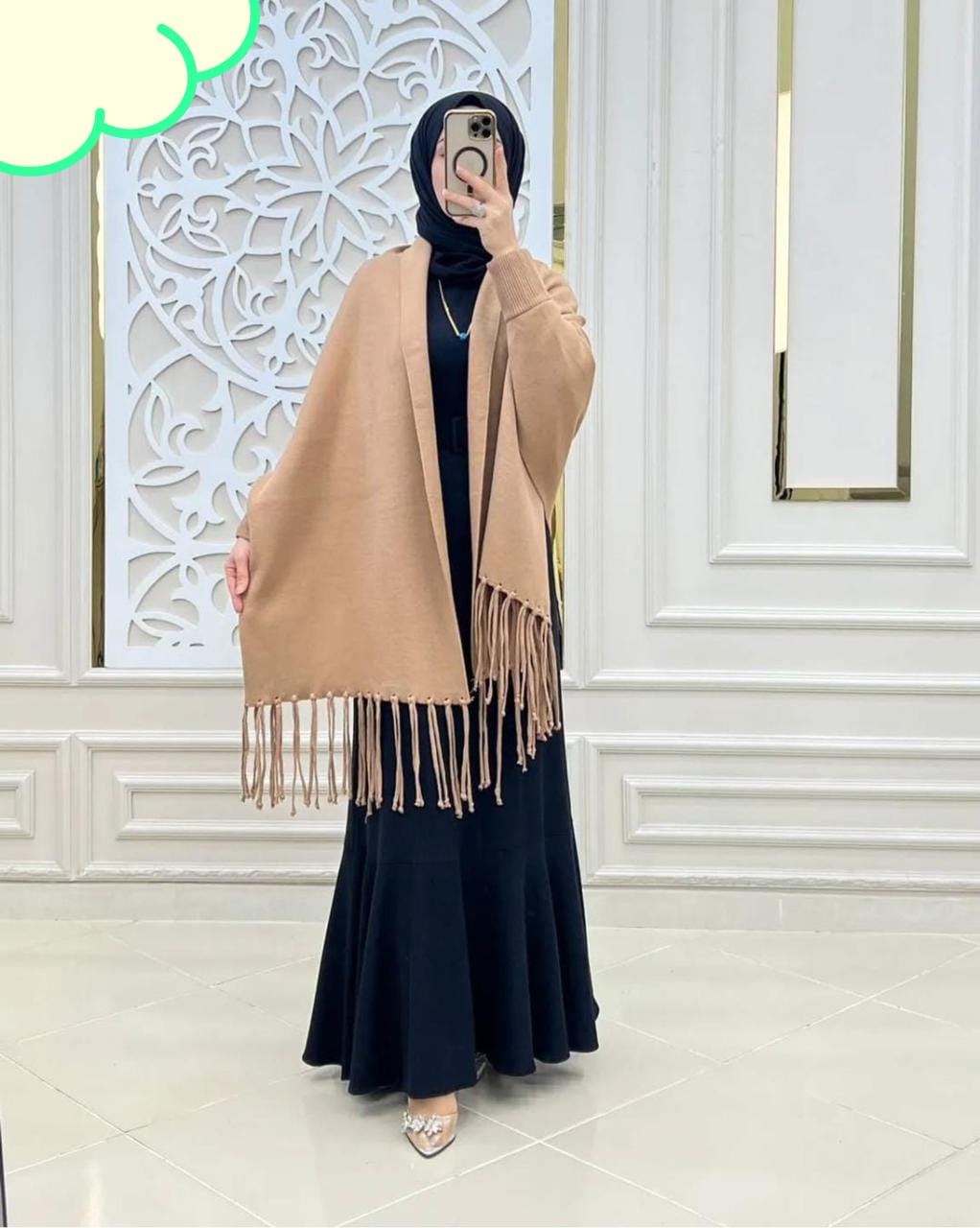 Women's Bat-Wing Style Printed Fleece Shawl. (A&S )