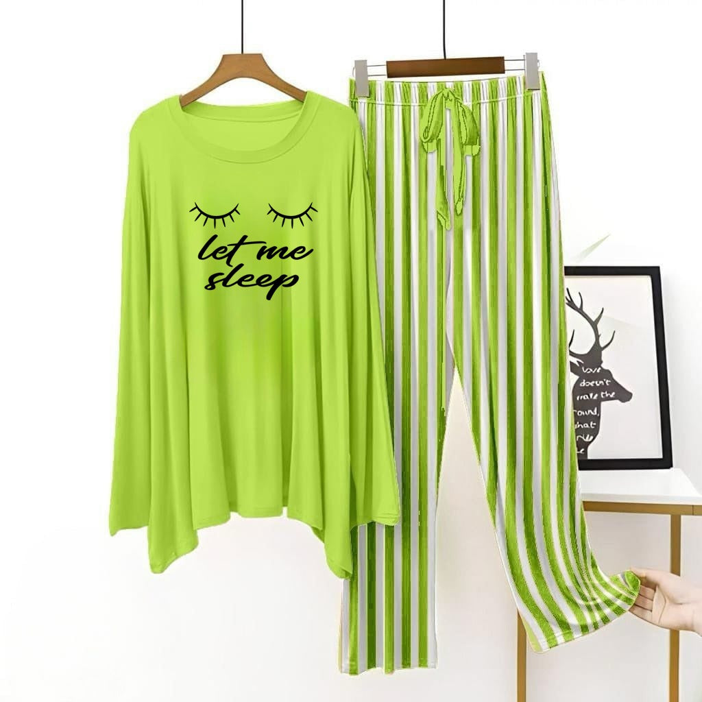 Green ( Rose Flower) Printed Shirt With Lining Trouser