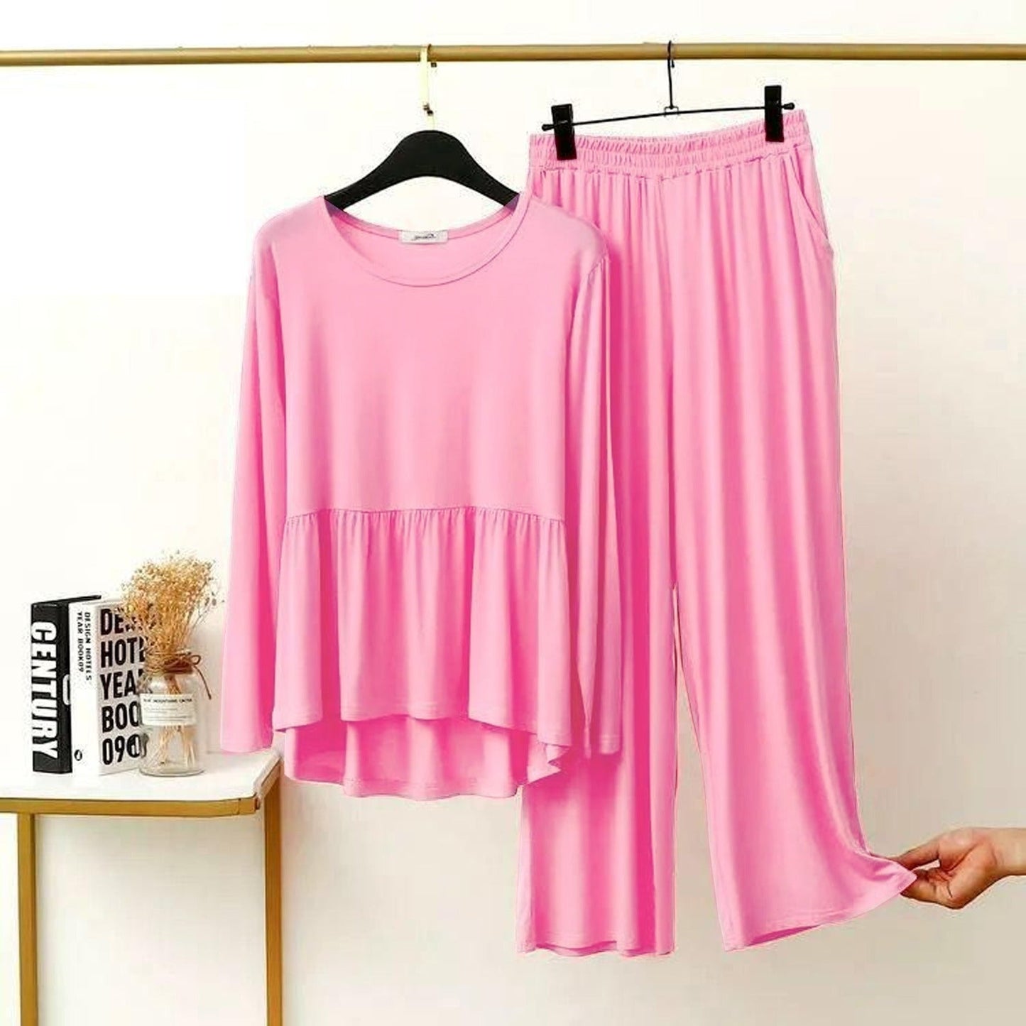 Plain Baby Pink Frock Flapper Style