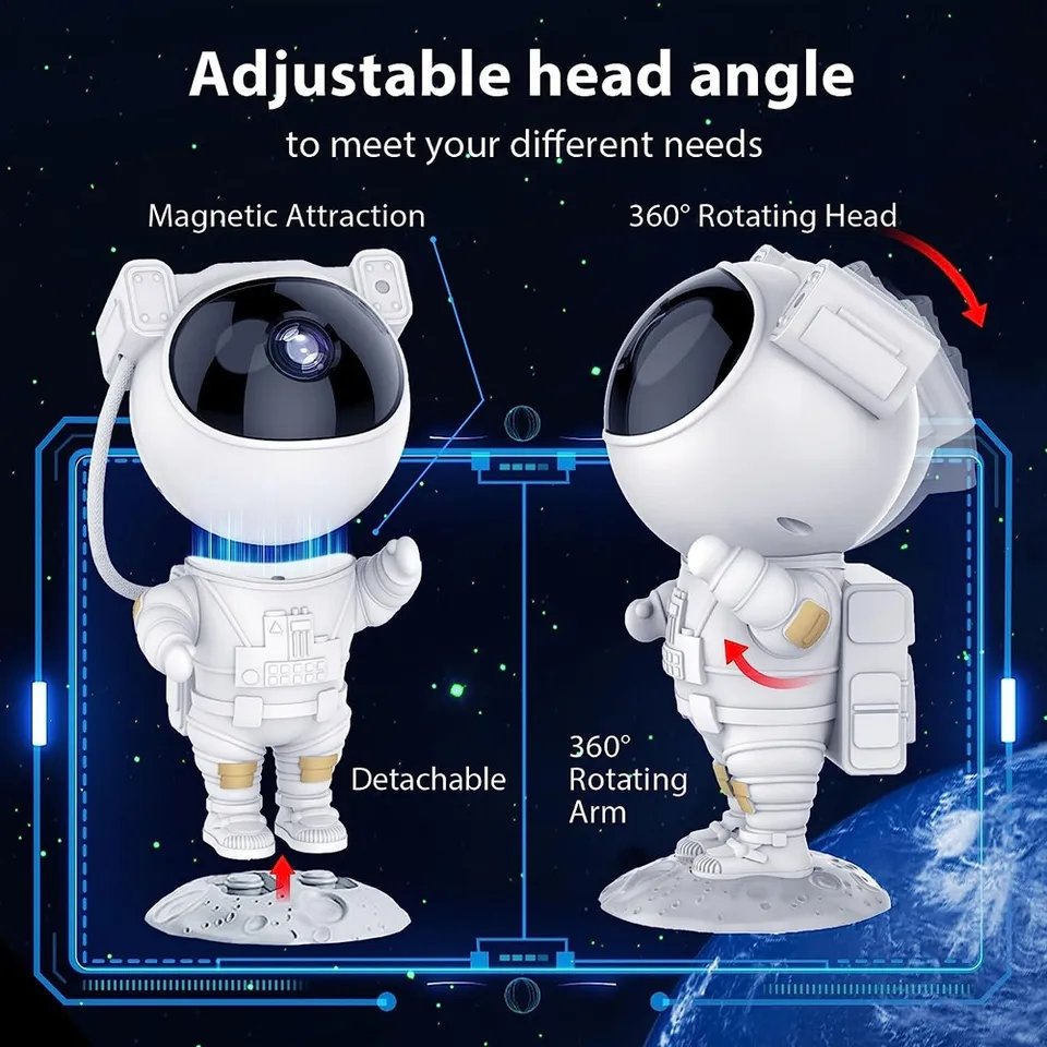 Astronaut Star Projector – Bluetooth Speaker & Night Sky Lamp