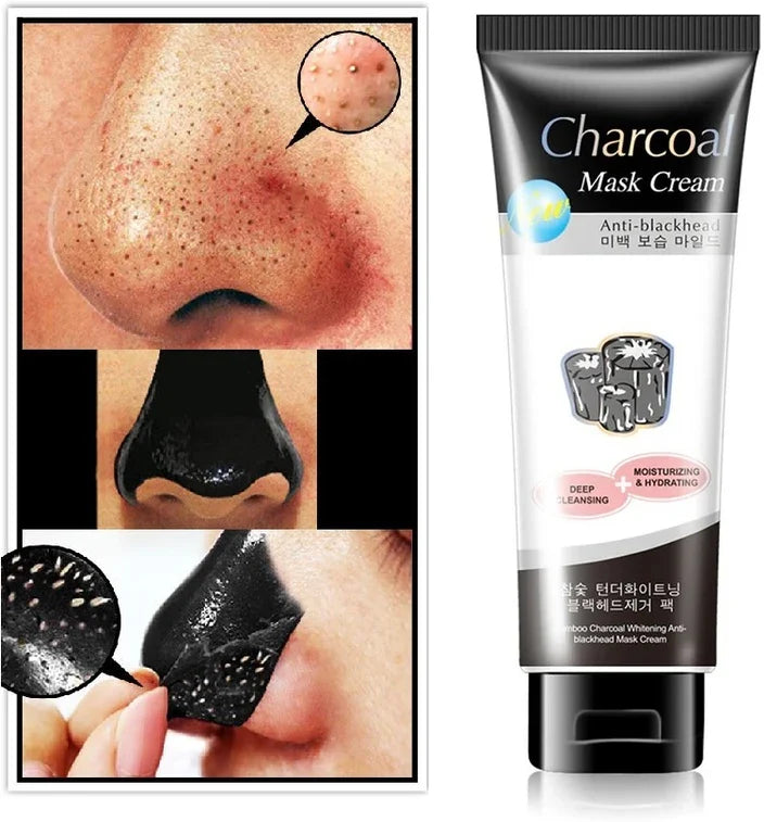 Charcoal Anti-Blackhead Mask Cream – Deep Pore Cleansing