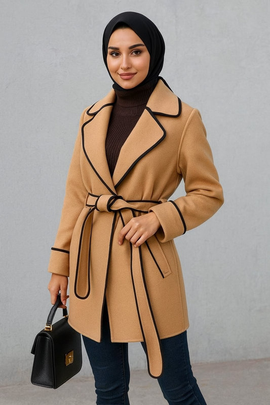 Winter Fleece Long Coat - Brown (AK)