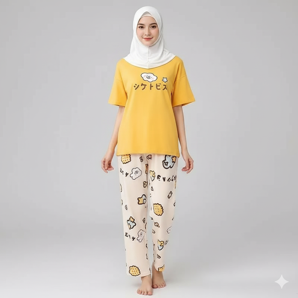 Yellow Chinese PJ Set