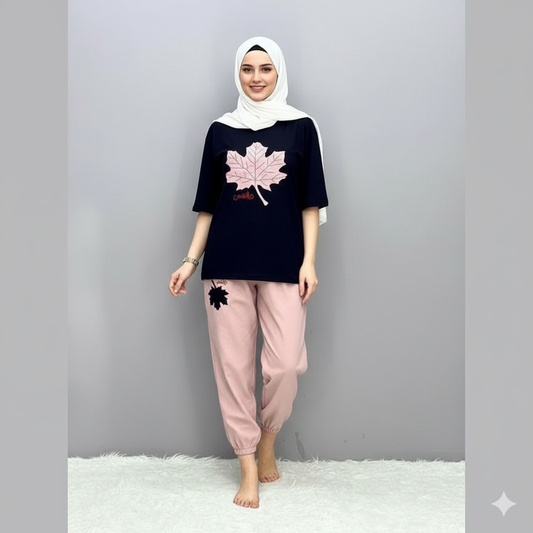 BLACK LEF DESIGN  TRACK SUIT FABRIC  COTTON JARSY