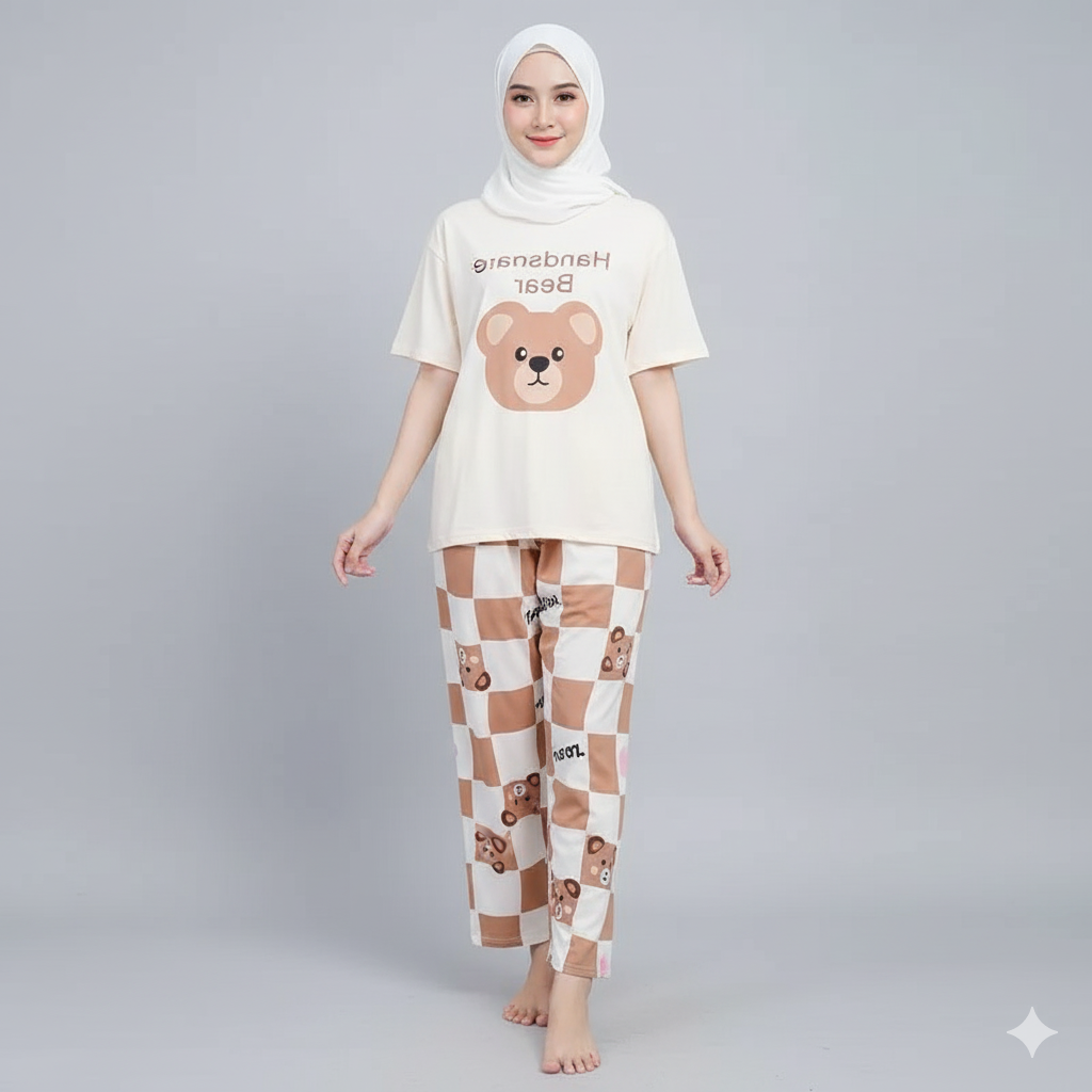 Handsome Bear Printed PJ set