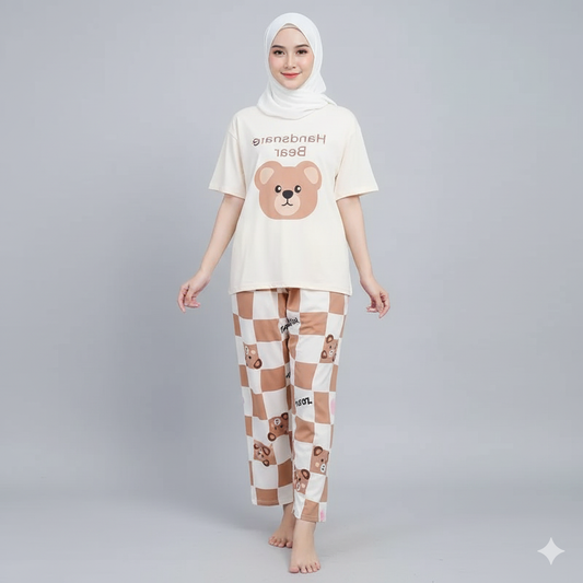 Handsome Bear Printed PJ set
