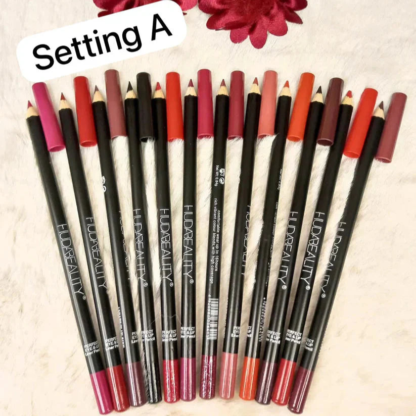 Huda Beauty Eyes & Lipstick Pencil 12-Pcs Set