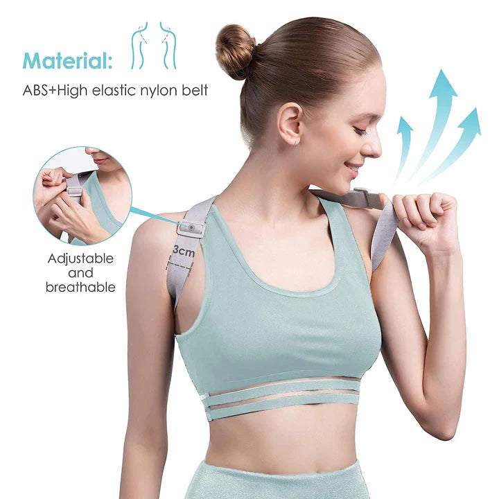 Intelligent Posture Corrector Back Brace for Men and Women Fully Adjustable Straightener for Mid, Upper Spine Support Neck, Shoulder, Clavicle and Back Pain Relief