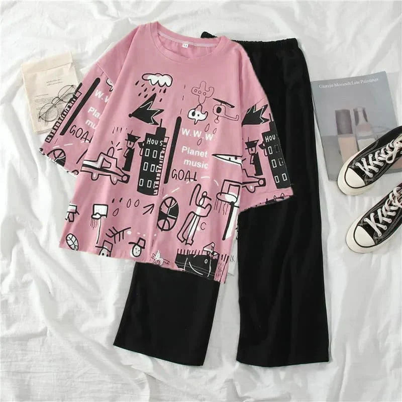 Pink Planet PJ Set