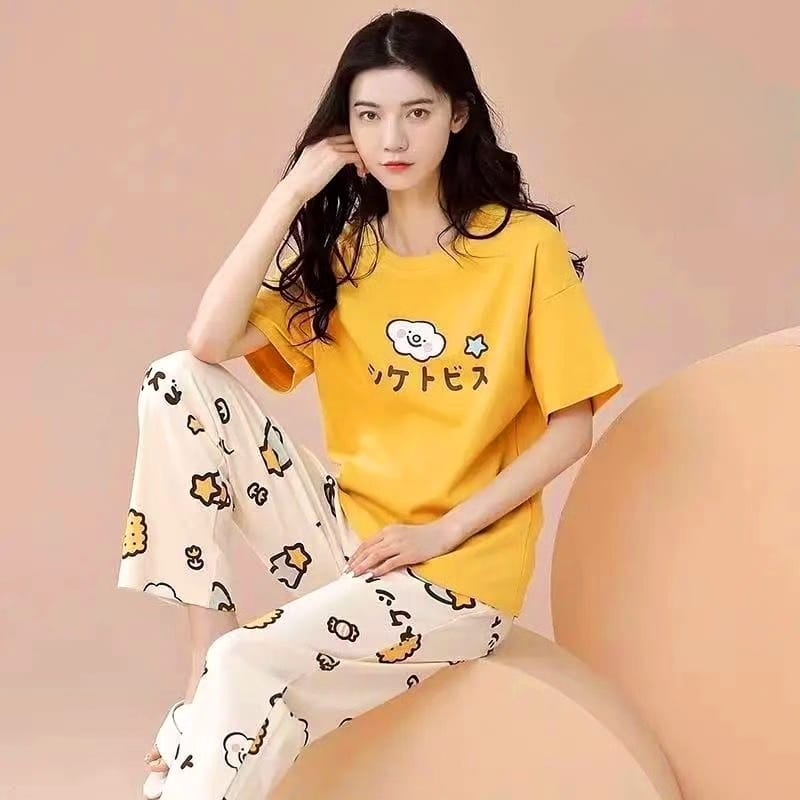 Yellow Chinese PJ Set