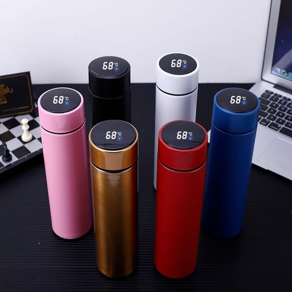 Stainless Steel Water Bottle, with Temperature Display Vacuum Flask with LED Temperature