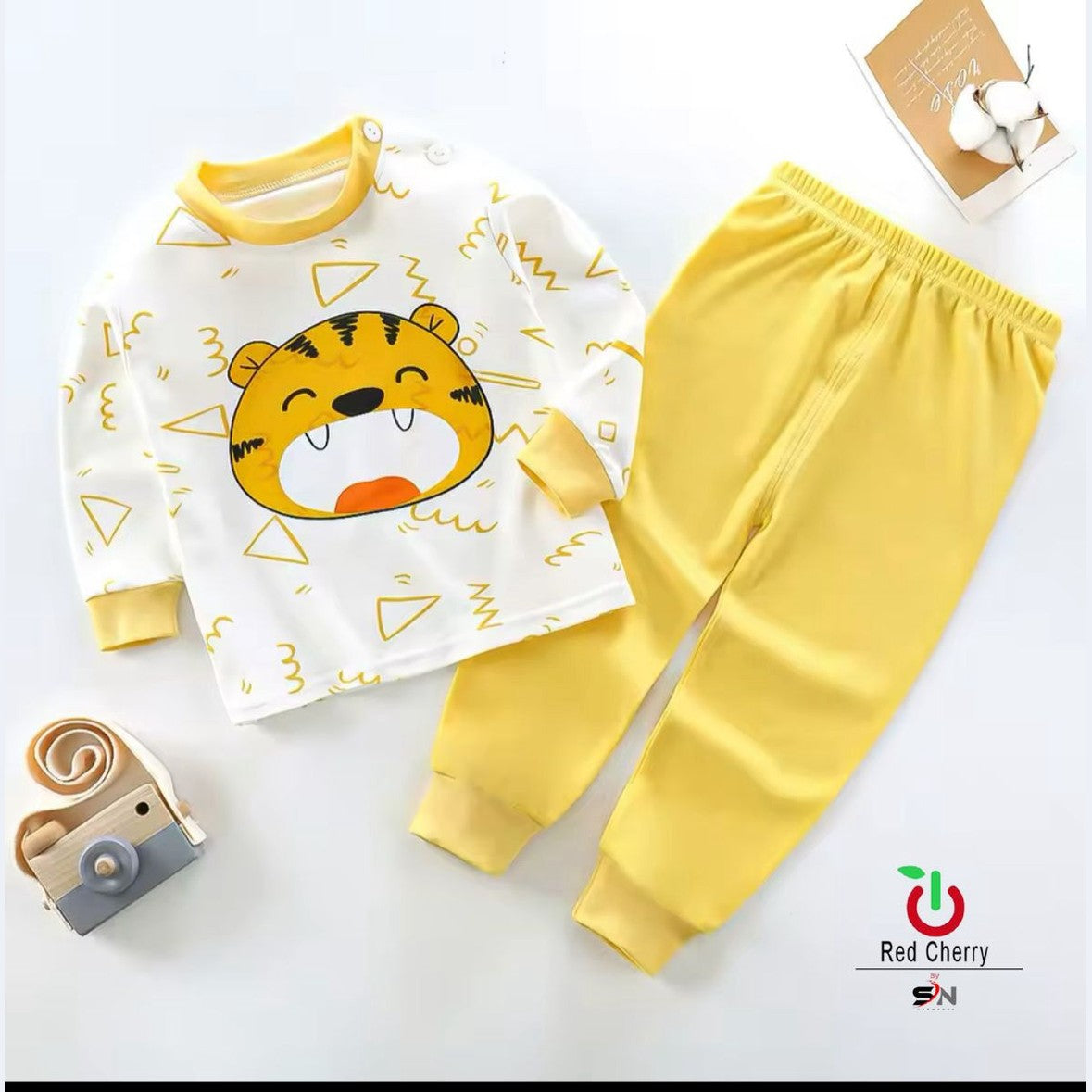 Yellow Tiger Summer Shirt & Trouser For Baby & Baba