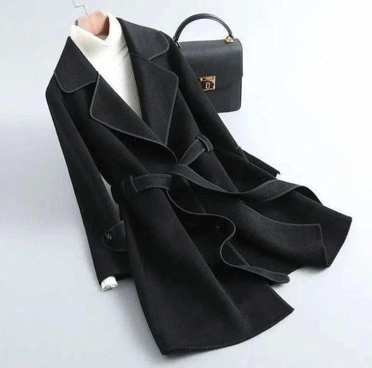Winter Fleece Long Coat - Black (AK)