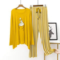Yellow Lining Finger Love Printed Nightwear Full Sleeve