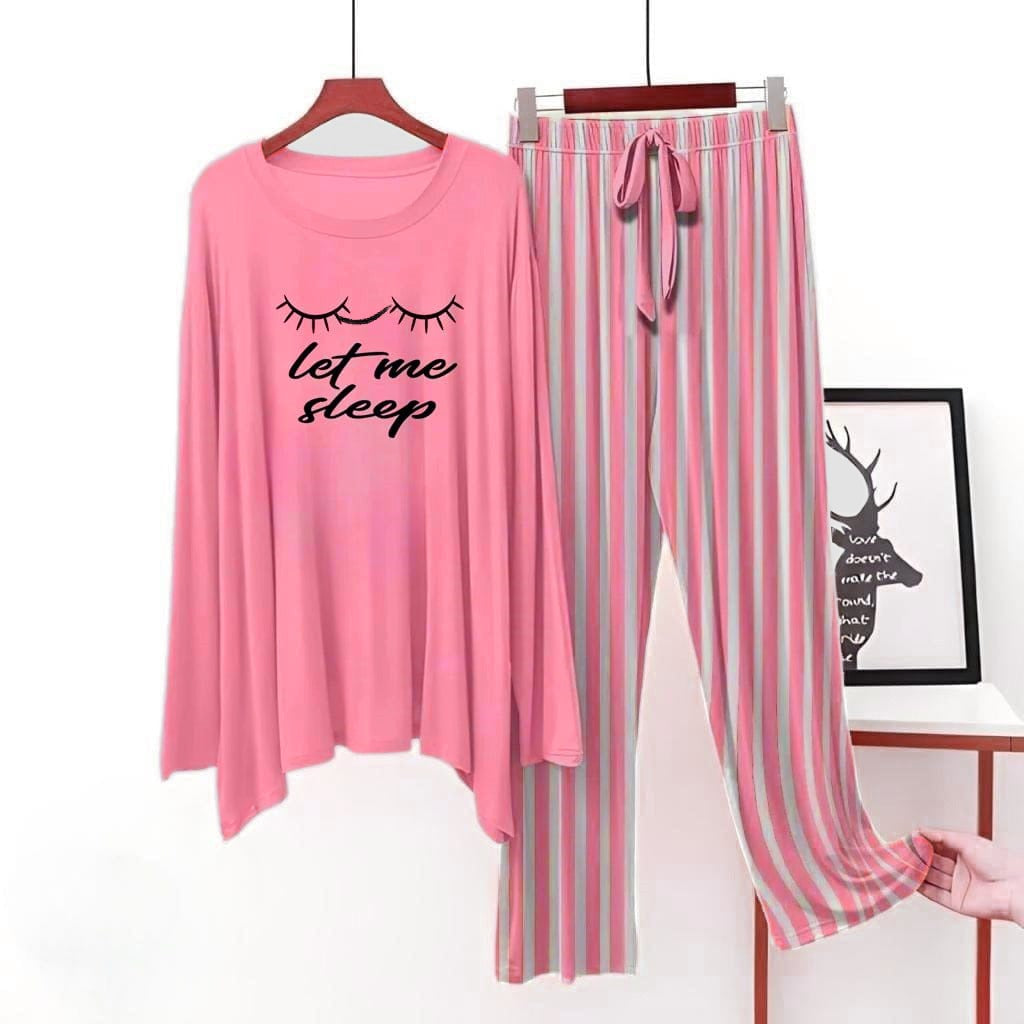 Pink Rose Flower Printed Shirt With Lining Trouser