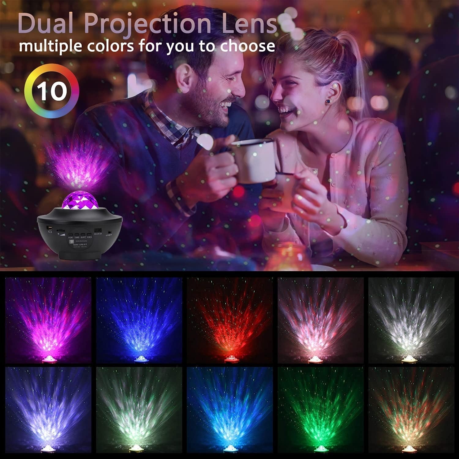 Galaxy Projector Light – Starry Sky with Bluetooth Music