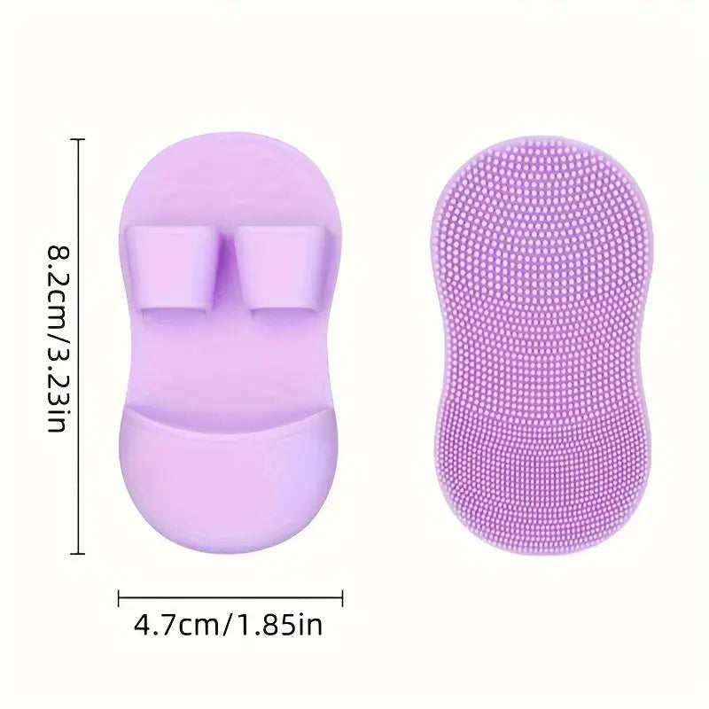 (Pack of 2) Soft Silicone Manual Facial Cleansing Finger Face Brush for Makeup Removal Nose and Wing Cleaner for Women