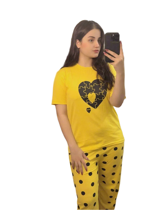 Yellow Heart - Half Sleeves