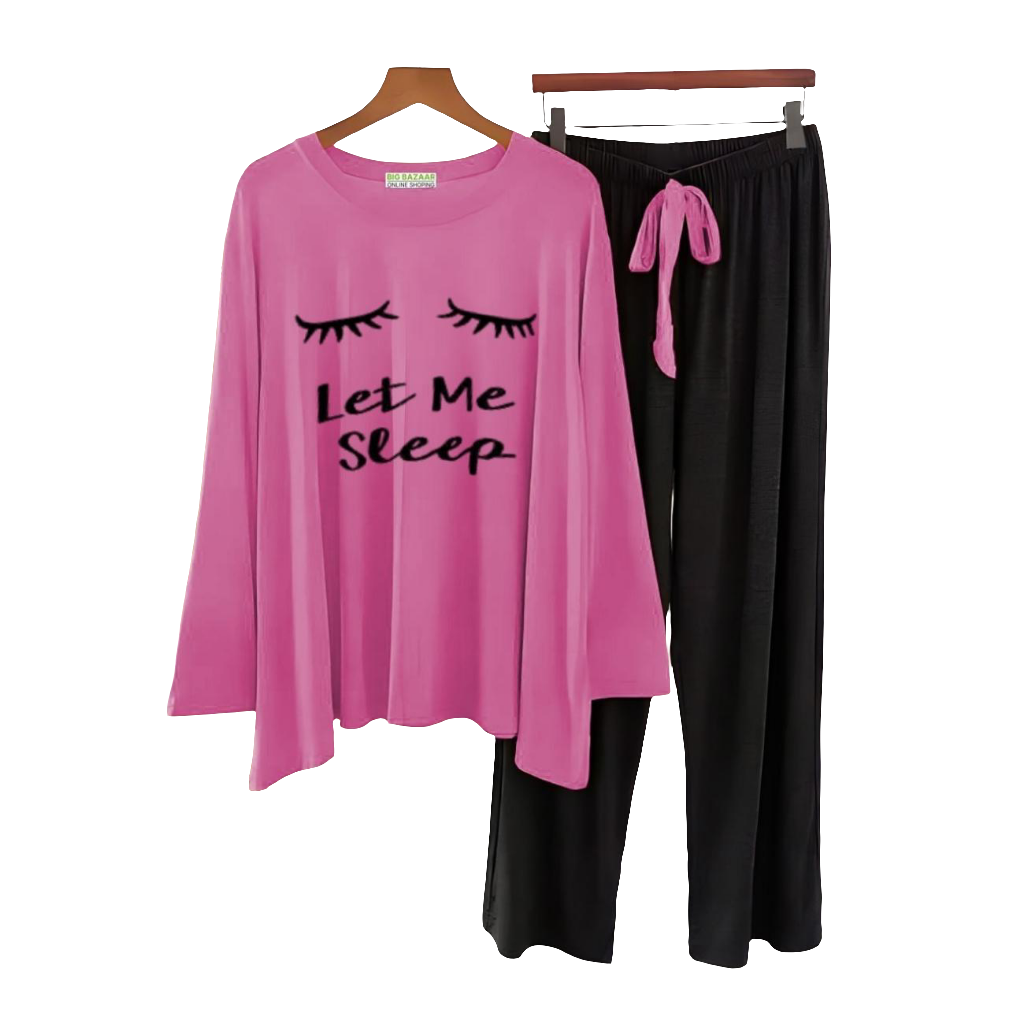 Pink with Black Let me Sleep Flapper Style