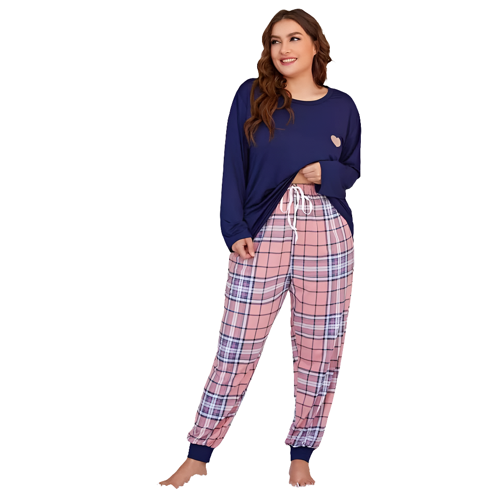 BLUE PINK CHECK STYLE ( PJ'S Night Dress )