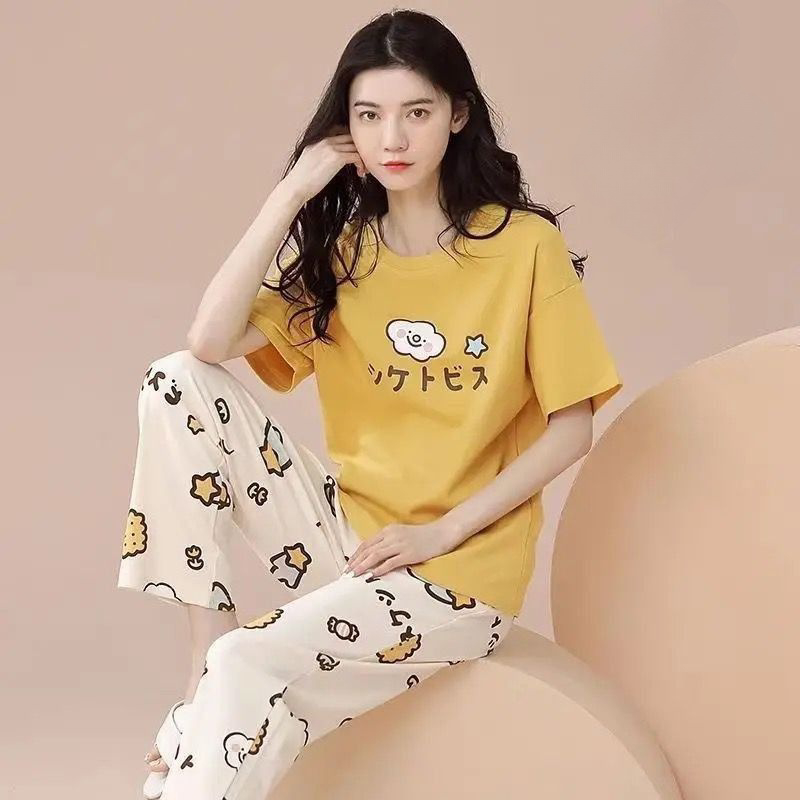 YELLOW EMOJI PRINTER  Nightwear ( PJ'S Night Dress )