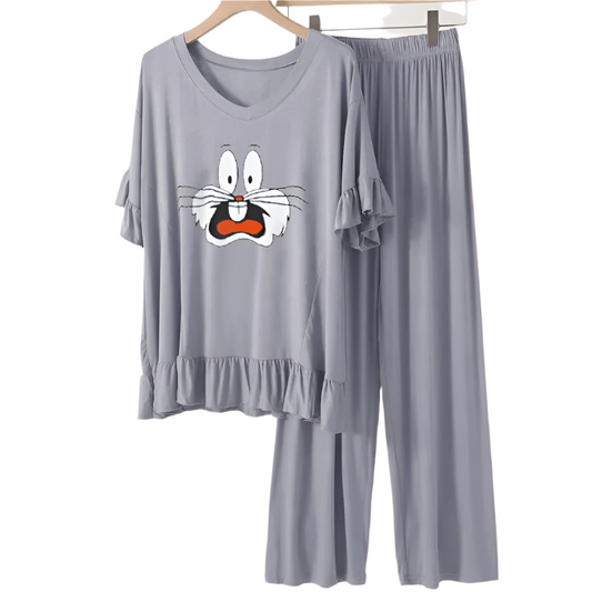 Grey BUG'S BUNNY Frock Flapper Style