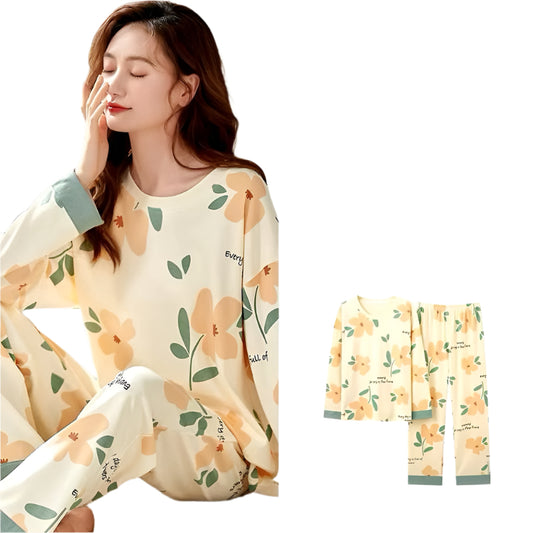 AUTUMN Printed  Nightwear ( PJ'S Night Dress )