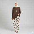 Rose Flower Printed Brown Shirt With butterfly Printed Trouser