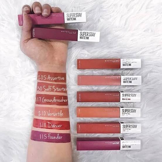 12 PCs Maybelline Super Stay Matte Ink Lip Gloss