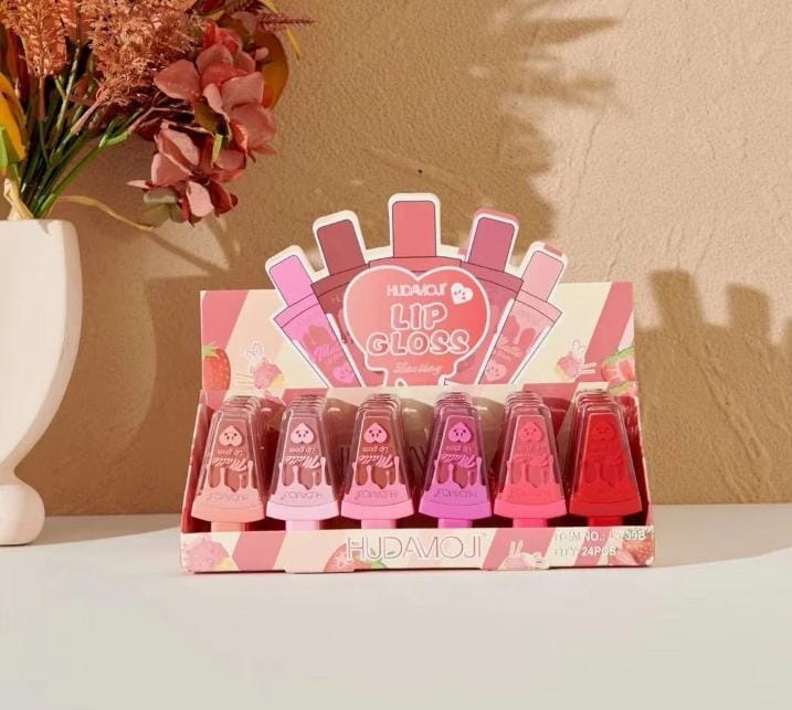 Hudamoji 6Pcs Ice Cream Matte Lip Gloss Set