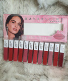 12 PCs Maybelline Super Stay Matte Ink Lip Gloss