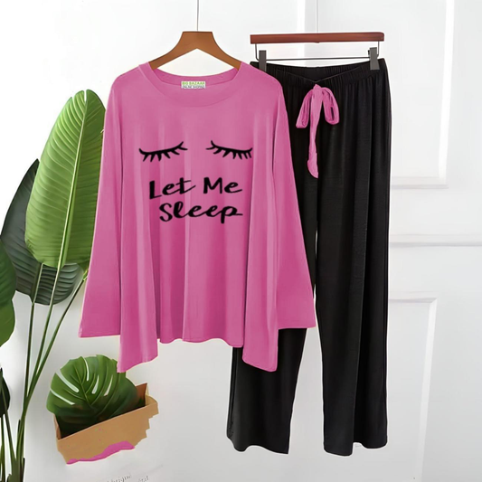 Pink with Black Let me Sleep Flapper Style