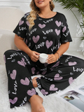 BLACK LOVE HEART Nightwear