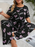 BLACK LOVE HEART Nightwear