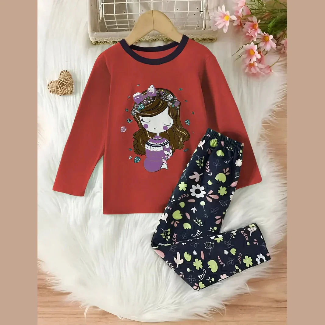 Red Elsa Style shirt & Trouser For Baby & Baba