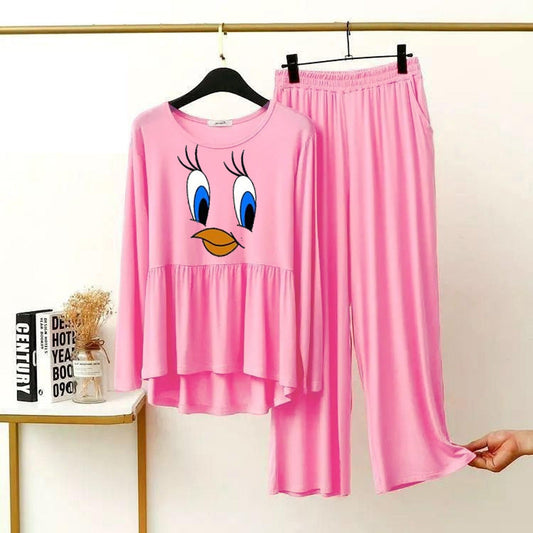 Rose Pink  DAFFY DUCK Frock   Style ( Full Sleeve)