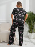 BLACK LOVE HEART Nightwear