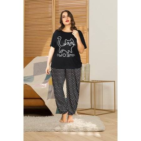 BLACK CAT MEOW ( PJ'S Night Dress )