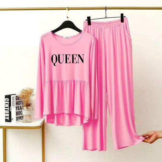 Rose Pink  QUEEN Frock   Style ( Full Sleeve)