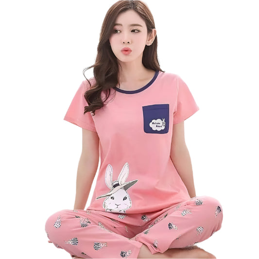 PINK BLUE POCKET ( PJ'S Night Dress )