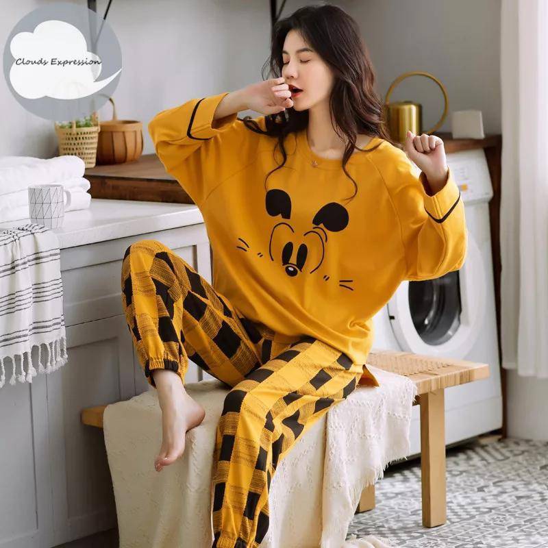 YELLOW CHECK ( PJ'S Night Dress )