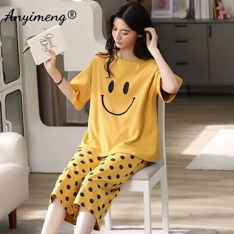 YELLOW SMILE ( PJ'S Night Dress )